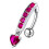 (Aqua, Rose Gold) Reverse Belly Button Bar 11