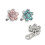 (Clear) 7 CZ Studded Flower Dermal Anchor Tops 2
