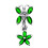 (Emerald, Silver) Butterfly Flower Dangling Belly Ring 6