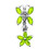 (Emerald, Silver) Butterfly Flower Dangling Belly Ring 8
