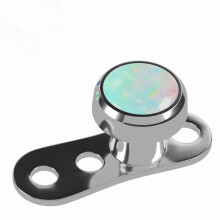 (Pink) Opal Stone Top Dermal Anchor