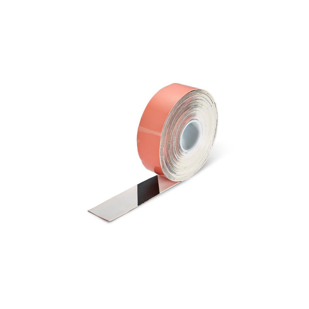 (75Mm X 30M) Black/White Aisle Marking Tape Â Heavy-Duty Floor Line Marking For Warehouses & Industrial Safety 5056856200793