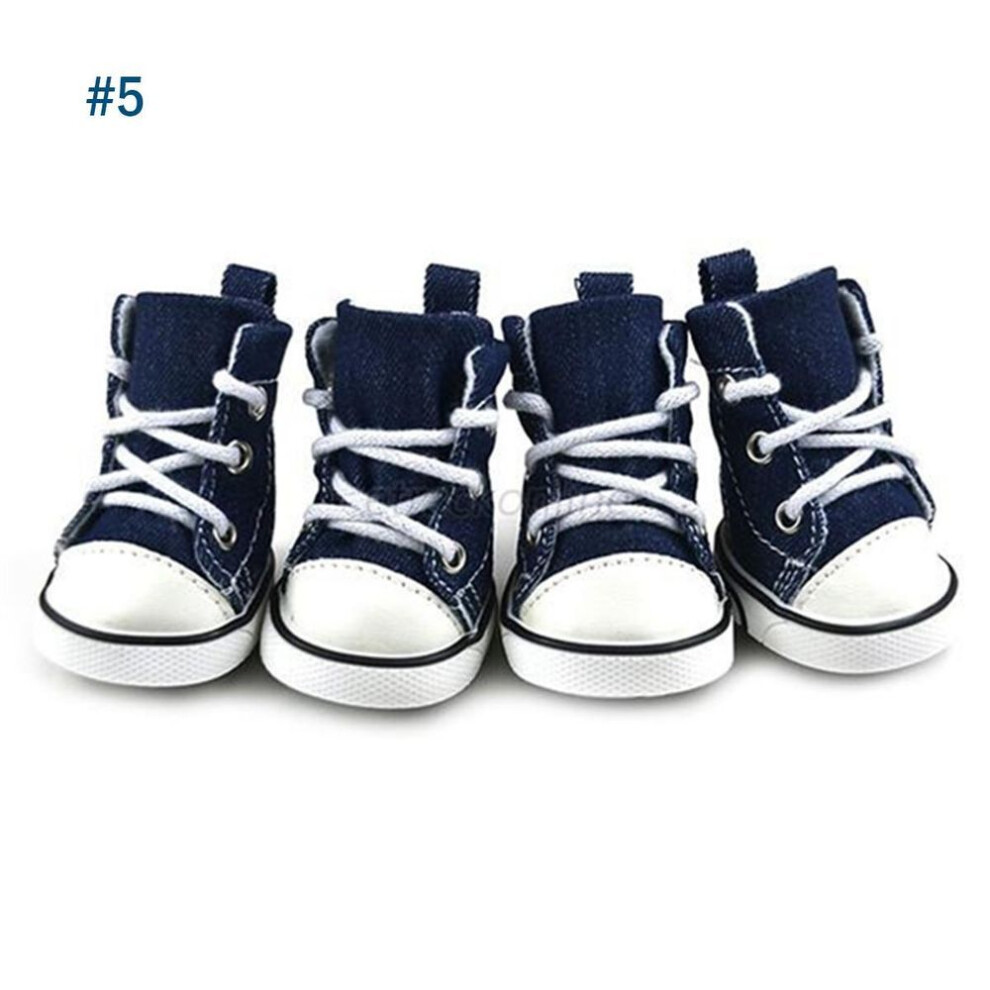 4pcs/set Soft Puppy Canvas Pet Dog Shoes Sport Shoes Boots Sneaker