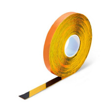 (25mm x 30m) Yellow/Black Aisle Marking Tape – Heavy-Duty Floor Line Marking for Warehouses & Industrial Safety
