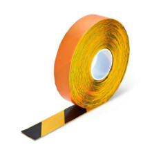 (50mm x 30m) Yellow/Black Aisle Marking Tape – Heavy-Duty Floor Line Marking for Warehouses & Industrial Safety