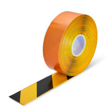 (75mm x 30m) Yellow/Black Aisle Marking Tape – Heavy-Duty Floor Line Marking for Warehouses & Industrial Safety