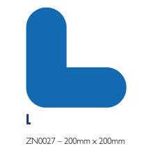 (Red/White, L - 200mm x200mm) Floor Marking Shapes – Durable Die-Cut Markers for 5S & Safety Zones