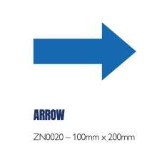 (Red/White, ARROW -100mm x 200mm) Floor Marking Shapes – Durable Die-Cut Markers for 5S & Safety Zones