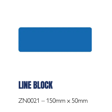 (Red/White, LINE BLOCK -150mm x 50mm) Floor Marking Shapes – Durable Die-Cut Markers for 5S & Safety Zones
