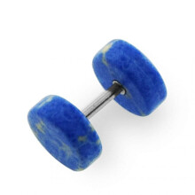 (Brown) Organic Stone Fake Ear Plug