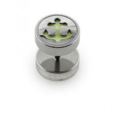 (Spider Web, Pair) Glow in the Dark Surgical Steel Fake Ear Plug