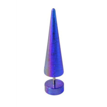 (Orange, Marble UV) Straight Neon Glitter Holographic Fake Ear Plug