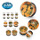 (10mm, Pair) Pyrex Glass Pebble Orange and Black Ear Plug 3