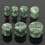 (10mm, Pair) Synthetic Moss Agate Stone Saddle Ear Plug 3
