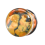 (10mm, Pair) Pyrex Glass Pebble Orange and Black Ear Plug 2