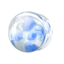 (5mm, Pair) Pyrex Glass Lavender Pebble Ear Plug