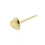 9K Gold Embossed Heart Straight Nose Stud 2