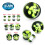 (10mm, Single Piece) Pyrex Glass Green Pebble Ear Plug 3