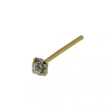 (3mm) 9K Gold CZ Jewelled Straight Nose Stud