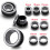 (8mm, Pair) 316L Surgical Steel Hatch-work Edge Externally Threaded Tunnel 3