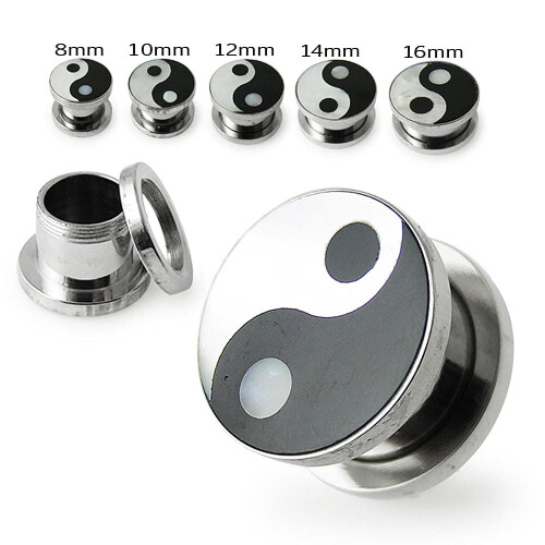 (14mm) Ying Yang Shell Flesh Tunnel 2