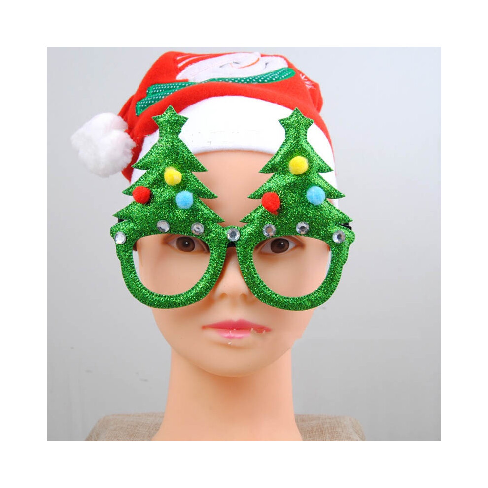 (GreenTree)Cadre de lunettes mode cadre de lunettes créatif mignon pour lunettes de Noël 