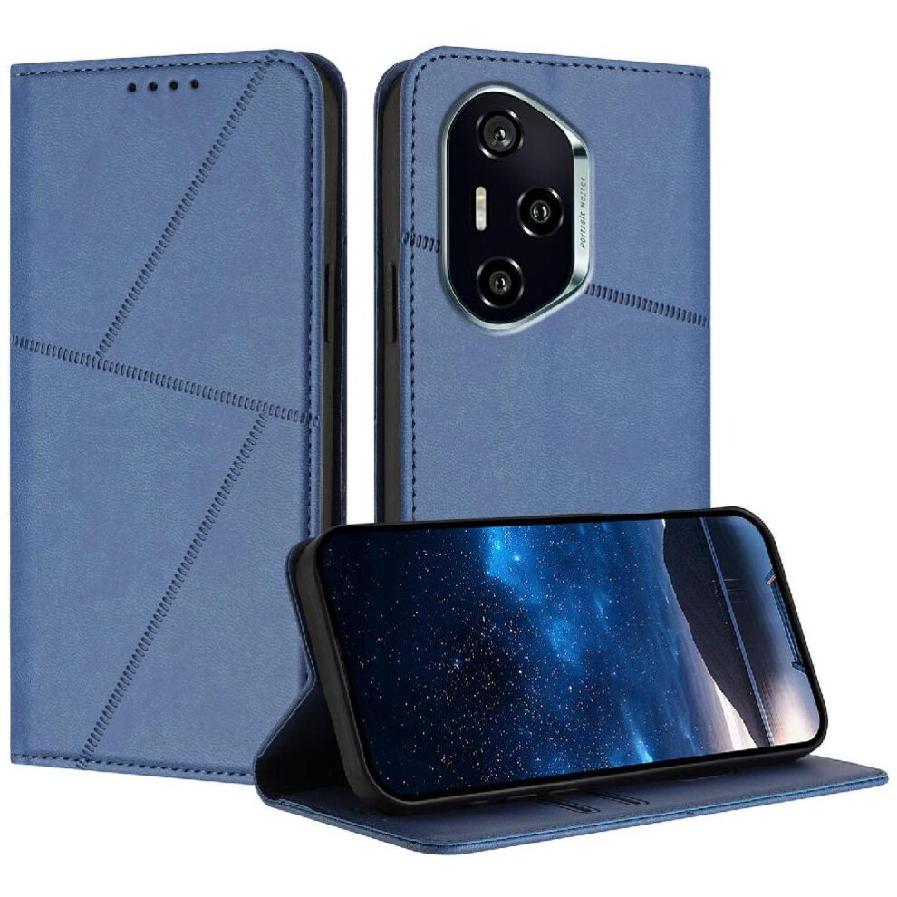 (Blue) Case For Honor 400 With Card Slots And Kickstand Shockproof Cover Anti-Fingerprint Matte Texture Blue 764563533558