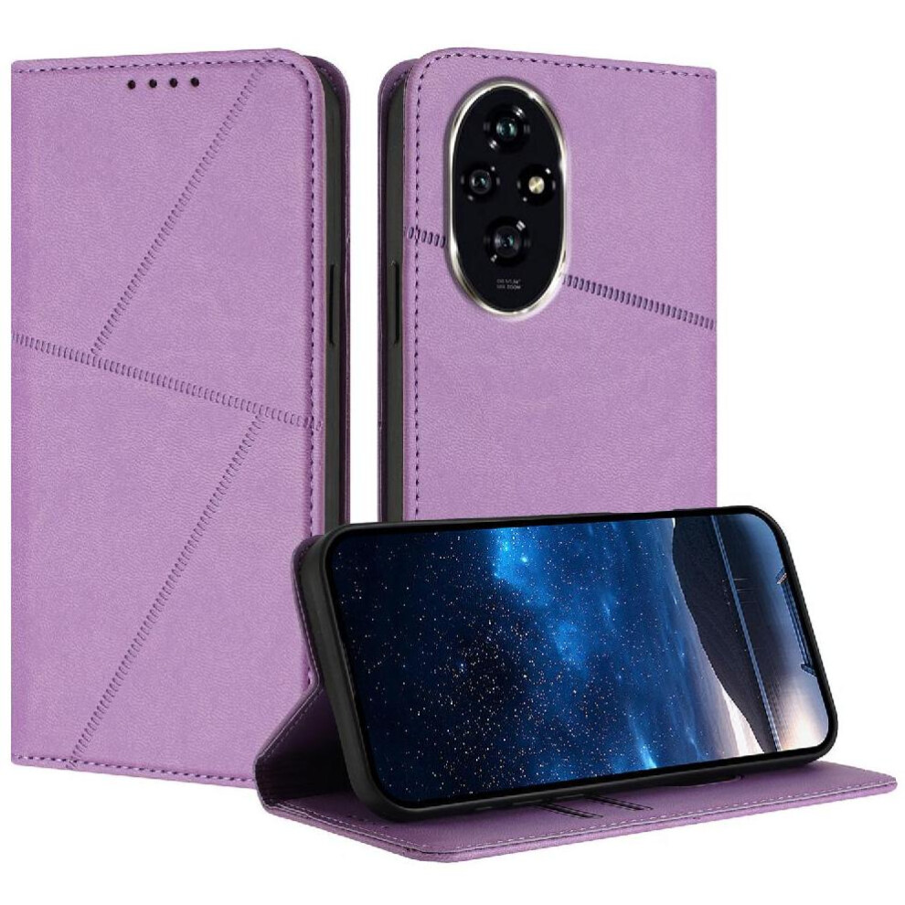 (Purple) Case For Honor 200 With Card Slots And Kickstand Shockproof Cover Anti-Fingerprint Matte Texture Purple 764563533824