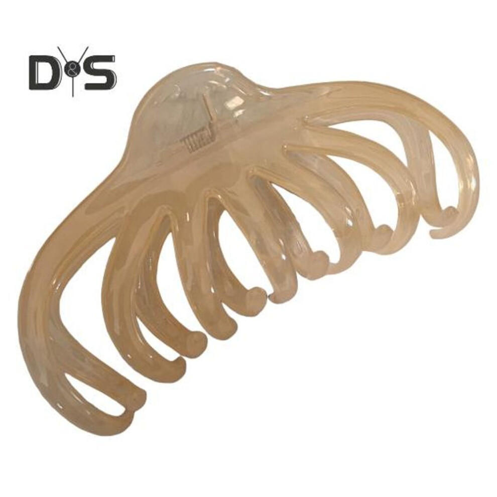 (beige) Women Hair Claw Large Size Hair Clip Plastic Gripper Style Back Head Hair Clamp Updos Styling Tool Hair Accessory