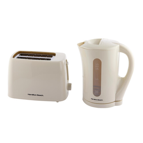 Hamilton Beach Hamilton Beach Kettle & Toaster Set Essentials Collection Cream, HBESSC