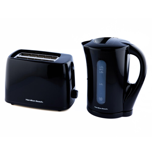 Hamilton Beach Hamilton Beach, Kettle & Toaster Set, Essentials Collection, Black, HBESSB