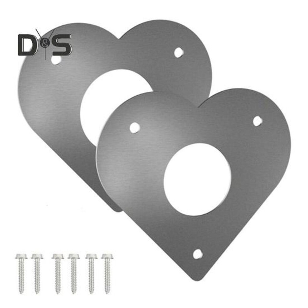 2pcs Metal Birdhouse Guard Portal Woodpecker Nesting Box Protection Board With Screws Flight Hole Protector For Outdoor Garden Balcony