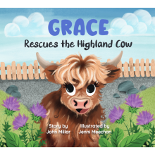 (Grace, 0718819661304) Hoo Moo Personalised Scottish Let's Rescue The Highland Cow Book - Girls Names