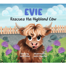 (Evie, 0718819661274) Hoo Moo Personalised Scottish Let's Rescue The Highland Cow Book - Girls Names