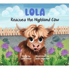 (Lola, 0718819661434) Hoo Moo Personalised Scottish Let's Rescue The Highland Cow Book - Girls Names