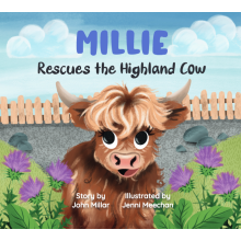 (Millie, 0718819661496) Hoo Moo Personalised Scottish Let's Rescue The Highland Cow Book - Girls Names