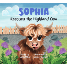 (Sophia, 0718819661595) Hoo Moo Personalised Scottish Let's Rescue The Highland Cow Book - Girls Names