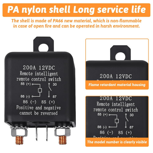 Remote Battery Disconnect Switch 12V 200A Car Kill Switch 1