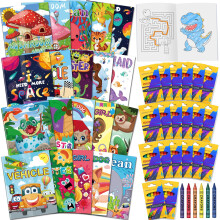 Elfew 40 Pack Coloring Books for Kids Ages 24 Party Favors 20 Set Crayons and 20 Coloring Books for Toddlers Bulk Coloring Bo