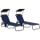 Outsunny Outsunny 2 Piece Folding Sun Loungers with Adjustable Backrest, Dark Blue 8