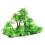 1Pc Artificial Aquarium Fish Tank Plastic Tree Underwater Plants Decor (Green) 5