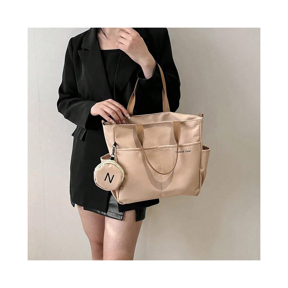 (khaki) Waterproofed Women's Handbag Shoulder Crossbody Bags Oxford Tote Bag for Student Ladies Female Handbag Bolsa Bolsas Para Mujeres