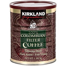 Kirkland Signature 100% Colombian Filter Coffee, 1.362kg Pack of 2 - Rich, Balanced Flavor for Everyday Coffee