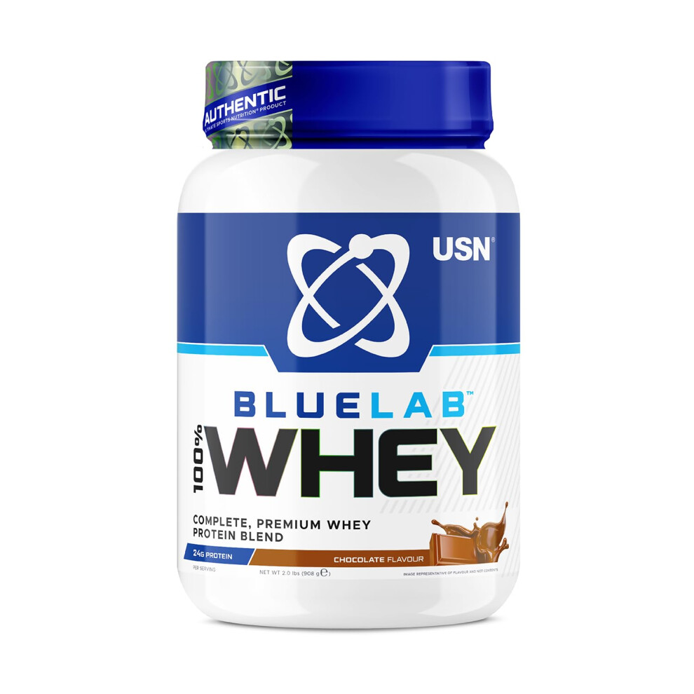USN Blue Lab Whey Protein Powder: Chocolate - Whey Protein 2kg - Post-Workout - Whey Isolate - Muscle Building Powder Supplement With Added BCAAs