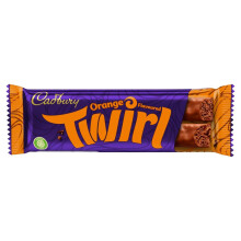 Cadbury Twirl Orange Chocolate Bar, The Classic Creamy Taste, 43 g (Pack of 48)