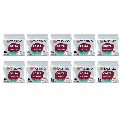 Tassimo Tassimo Costa Cappuccino Coffee Pods - 10 Packs (80 Drinks) 1