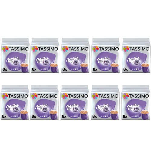 Tassimo Tassimo Milka Hot Chocolate Pods - 10 Packs (80 Drinks)