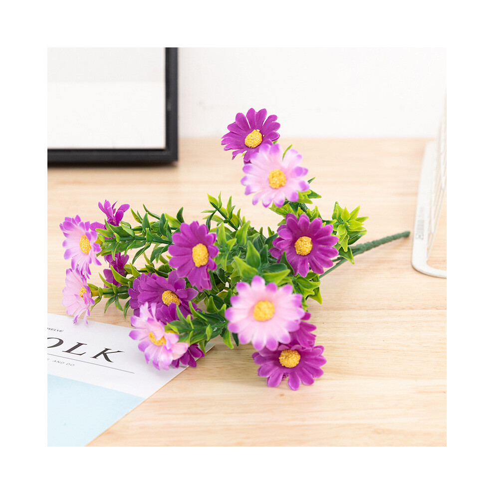 (Purple)Simulation de marguerite fleur décoration maison paysage frais décoration fleurs faux
