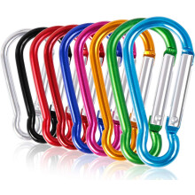 30 pieces of aluminum lock buckle D-ring, key ring, spring hook, outdoor safety mountaineering buckle, backpack clasp
