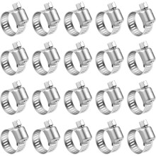 20 stainless steel adjustable 6-12mm size range worm gear hose clamps for fuel line clamps for pipe, automotive and mechanical applications